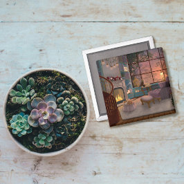 Cozy Reading Sunset Room マグネット