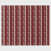 Cozy Red and White Cable Knit Sweater  ラッピングペーパー (フラット)