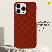 Cozy Red Orange Dots Pattern Custom Name Initials Case-Mate iPhoneケース