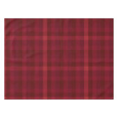 Cozy Red Plaid Check Pattern Rustic Farmhouse テーブルクロス (正面(横))