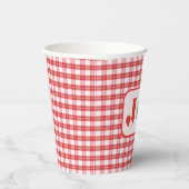 Cozy Red Plaid Christmas 紙コップ (右)