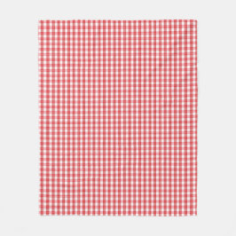 Cozy Red Plaid Rustic Christmas Cabin フリースブランケット