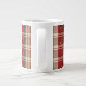 Cozy Red Plaid Snowflake Holiday Mug ジャンボコーヒーマグカップ (裏面)
