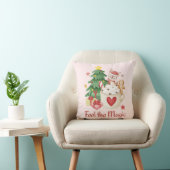 Cozy Reindeer Christmas Throw Pillow クッション (椅子)