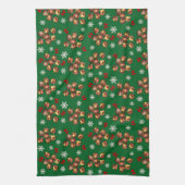 Cozy Roasted Chestnuts  And Snowflakes Winter キッチンタオル (縦)