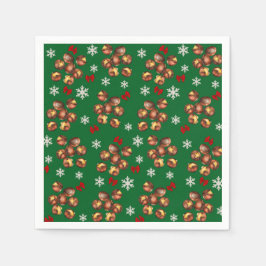 Cozy Roasted Chestnuts And Snowflakes Winter スタンダードカクテルナプキン