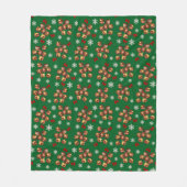 Cozy Roasted Chestnuts And Snowflakes Winter フリースブランケット (正面)