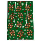 Cozy Roasted Chestnuts  And Snowflakes Winter ミディアムペーパーバッグ (裏面)