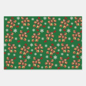 Cozy Roasted Chestnuts  And Snowflakes Winter ラッピングペーパーシート (正面2)