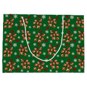 Cozy Roasted Chestnuts  And Snowflakes Winter ラージペーパーバッグ (裏面)