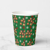 Cozy Roasted Chestnuts  And Snowflakes Winter 紙コップ (右)