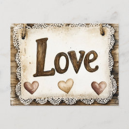 Cozy Romantic Valentines Day Clipart ポストカード