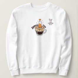 Cozy Rustic Cat Coffee Lover Funny Style  スウェットシャツ