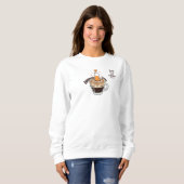 Cozy Rustic Cat Coffee Lover Funny Style  スウェットシャツ (正面フル)