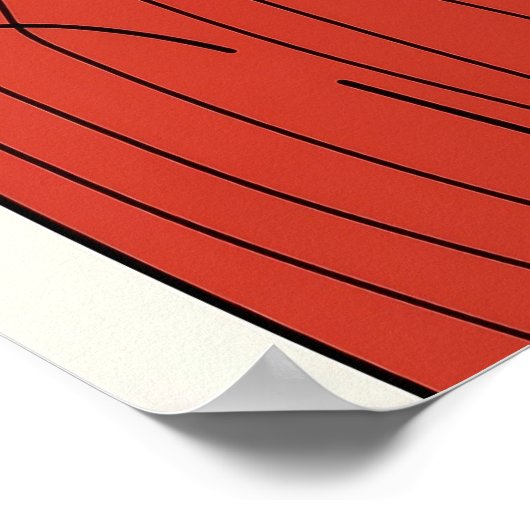 Cozy Saluki Coffee Illustration ポスター (角)