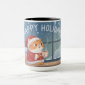  Cozy Santa Cat Holiday Mug マグカップ (中央)