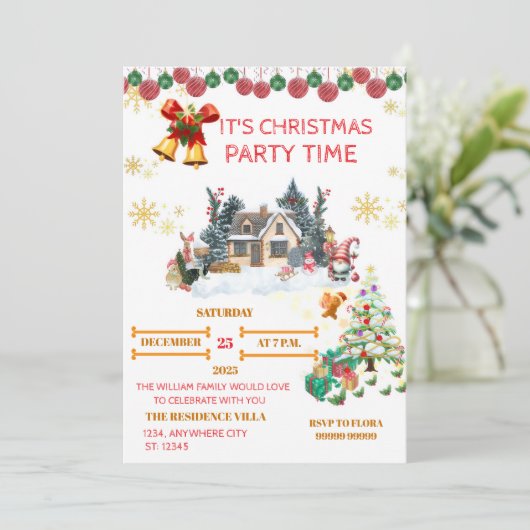 Cozy Santa Christmas Card シーズンカード (スタンド正面)