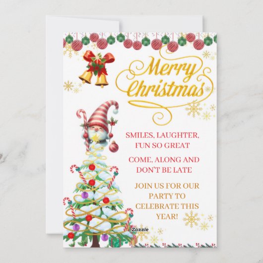 Cozy Santa Christmas Card シーズンカード (裏面)