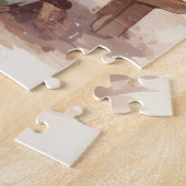 Cozy Santa Claus Gardener Planting Succulents ジグソーパズル (側面)