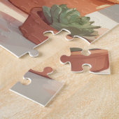 Cozy Santa Claus Gardener Planting Succulents ジグソーパズル (側面)