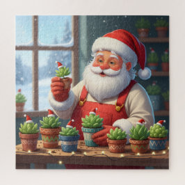Cozy Santa Claus Gardener Planting Succulents ジグソーパズル