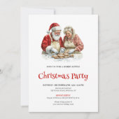 Cozy Santa Claus Watercolor Kids Holiday Invite 招待状 (正面)