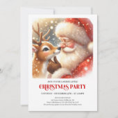 Cozy Santa Rudolph Holiday Family Cheer Winter  招待状 (正面)