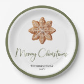 Cozy Scandinavian Christmas Custom Family Plates ペーパープレート (正面)