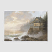 Cozy Seaside Cottage Glow Decoupage 薄葉紙 (正面)