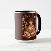 Cozy Season Autumn Reader Book Lover Cute Fall マグカップ (正面右)
