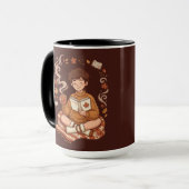 Cozy Season Autumn Reader Book Lover Cute Fall マグカップ (正面左)