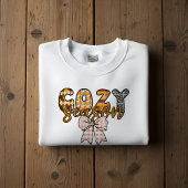 Cozy Season Cute Plaid Bow Fall Sweatshirt スウェットシャツ