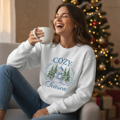Cozy Season Cute Snowman Winter Christmas Trees スウェットシャツ