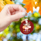 Cozy Season Harvest Blooms Personalize Name キーホルダー