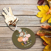 Cozy Season Harvest Blooms Personalize Name キーホルダー
