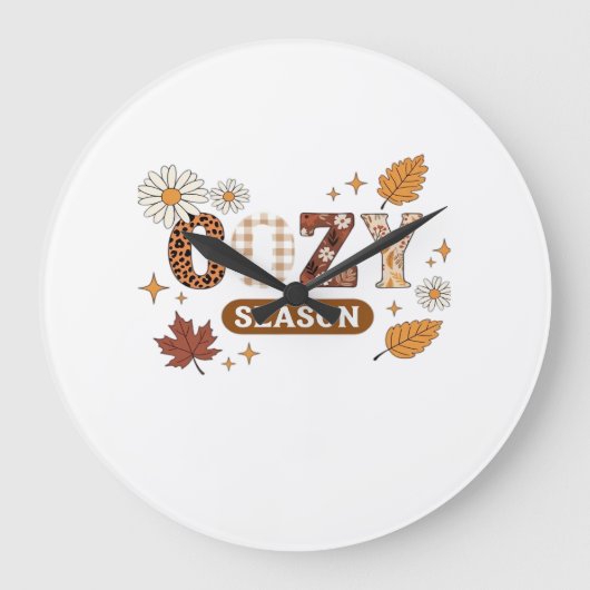 Cozy Season Oversized T-Shirt ラージ壁時計 (正面)