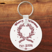 Cozy Season Vintage Christmas キーホルダー (正面)