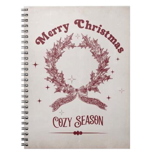 Cozy Season Vintage Christmas ノートブック (正面)