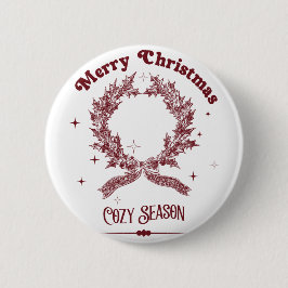 Cozy Season Vintage Christmas 缶バッジ
