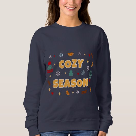 Cozy Season Winter Icons – Style A スウェットシャツ (正面)