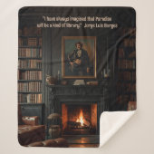 Cozy Sherpa Blanket Bookish Gift for Book Lover  シェルパブランケット (正面)