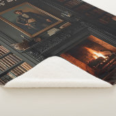 Cozy Sherpa Blanket Bookish Gift for Book Lover  シェルパブランケット (3/4)