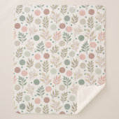 Cozy Sherpa Blanket with Classic Polka Dot Pattern シェルパブランケット (正面)