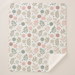 Cozy Sherpa Blanket with Classic Polka Dot Pattern シェルパブランケット