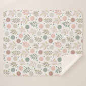 Cozy Sherpa Blanket with Classic Polka Dot Pattern シェルパブランケット (正面(横))