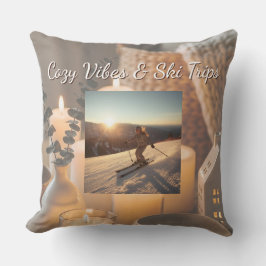 Cozy Ski Trip Throw Pillow | Mountain Lifestyle クッション