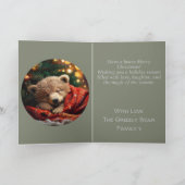 Cozy Sleeping Bear | オリジナル写真クリスマス シーズンカード (内部)