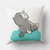 "Cozy sleeping cat on cloud" クッション (裏面)