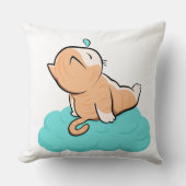 "Cozy sleeping cat on cloud" クッション (正面)