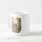 Cozy Sloth with Coffee and Do Not Disturb Text コーヒーマグカップ (正面左)